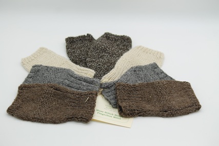 Broad Moss Stripe Fingerless Mitts