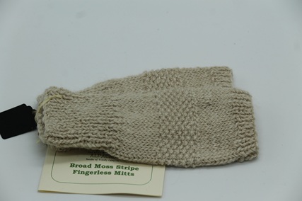 Broad Moss Stripe Fingerless Mitts - Image 4