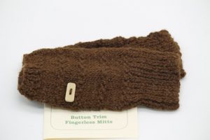 Button Trim Fingerless Mitts