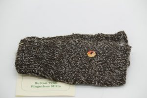 Button Trim Fingerless Mitts