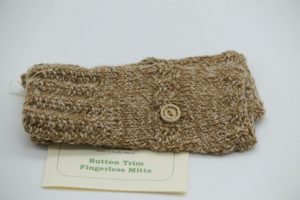 Button Trim Fingerless Mitts