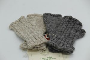 Cable Plait Fingerless Gloves