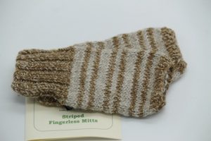 Striped Fingerless Mitts