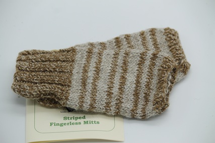 Striped Fingerless Mitts