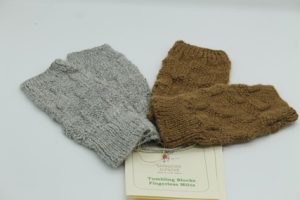 Tumbling Blocks Fingerless Mitts